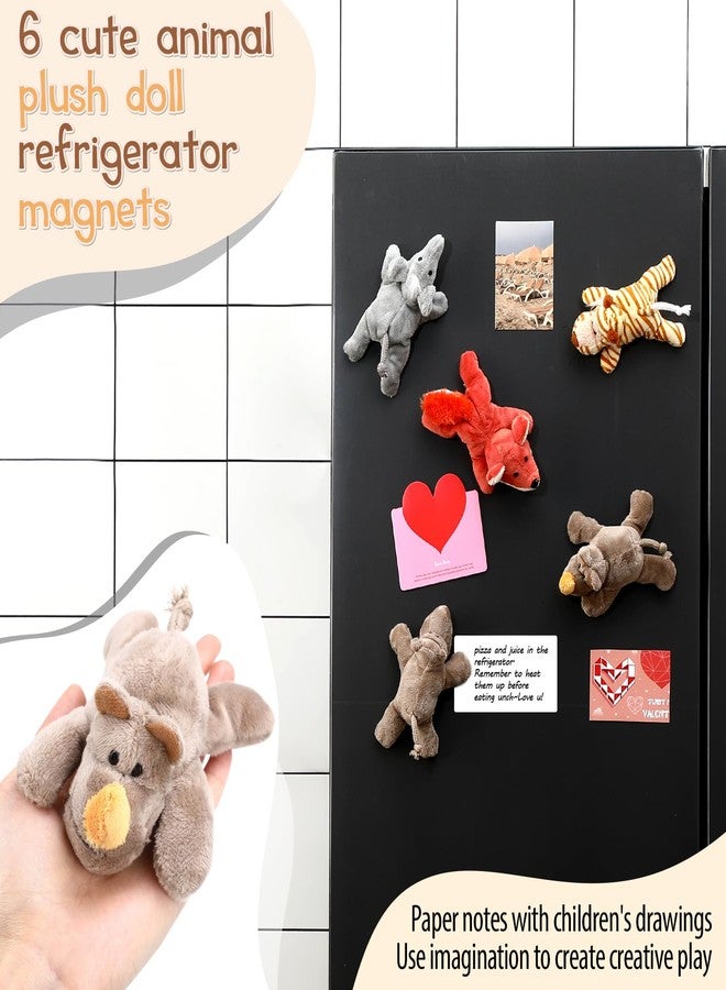 كينغدير مجموعة كينجدر المكونة من 12 قطعة من مغناطيسات الحيوانات القطيفة للأطفال الصغار، بتصميم حيوانات سفاري الغابة، ألعاب مغناطيسية ناعمة للثلاجة، زينة ممتعة وتعليمية لباب الثلاجة، ملحق للمنزل والمكتب، 5 × 4 - Image 4